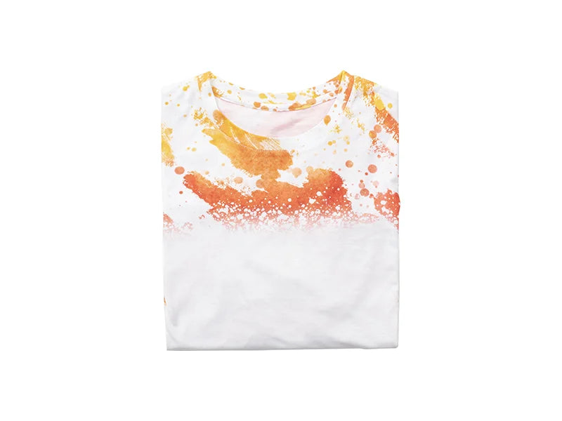 Dreams Orange Bleached Leopard Cotton Feeling T-shirt for Sublimation Printing