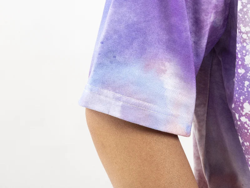 Lavender Bleached Mist Cotton Feeling T-shirt for Sublimation Printing