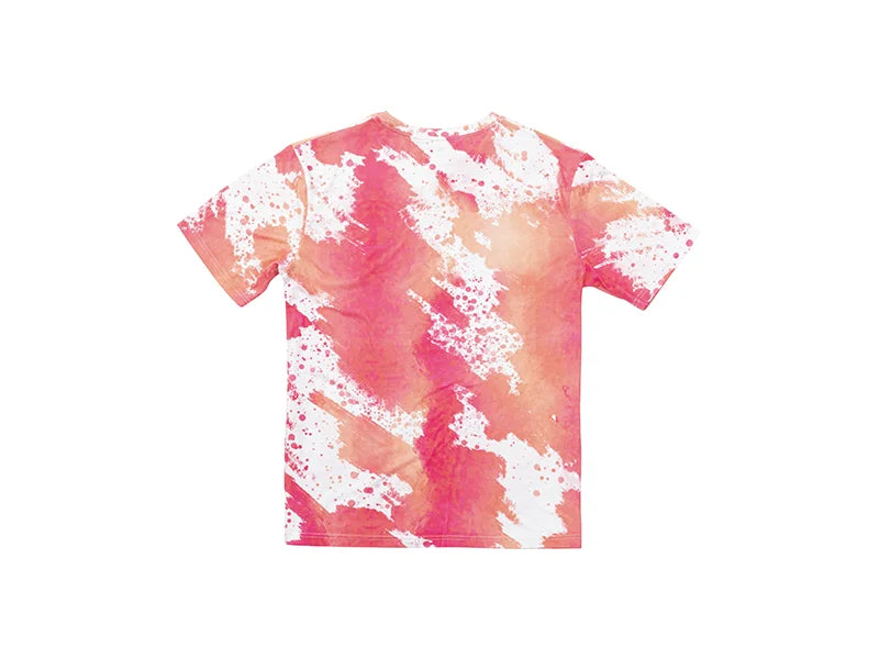 Dreamy Pink Bleached Leopard Cotton Feeling T-shirt for Sublimation Printing