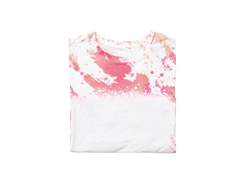 Dreamy Pink Bleached Leopard Cotton Feeling T-shirt for Sublimation Printing