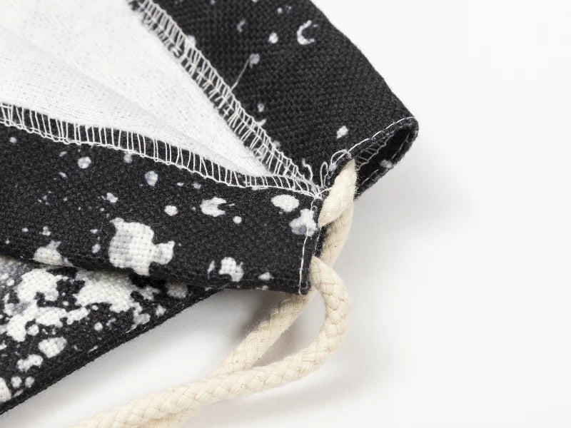 Sublimation Blanks Bleached Starry Linen Drawstring Bag