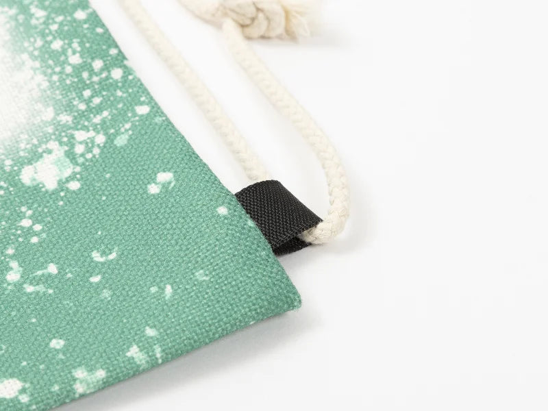 Sublimation Blanks Bleached Starry Linen Drawstring Bag