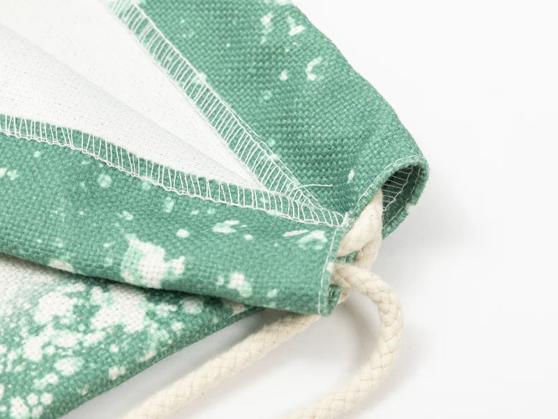 Sublimation Blanks Bleached Starry Linen Drawstring Bag