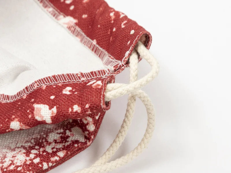 Sublimation Blanks Bleached Starry Linen Drawstring Bag