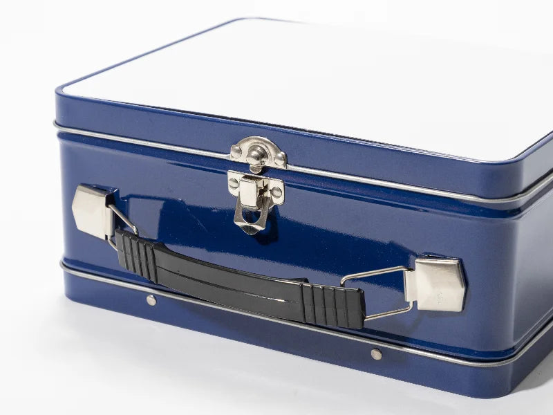 Sublimation Blanks Metal Lunch Box (Blue, 22*17.5*9.6cm)