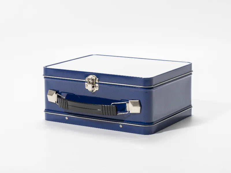 Sublimation Blanks Metal Lunch Box (Blue, 22*17.5*9.6cm)