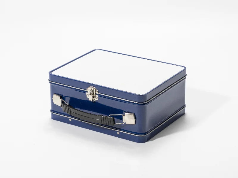 Sublimation Blanks Metal Lunch Box (Blue, 22*17.5*9.6cm)
