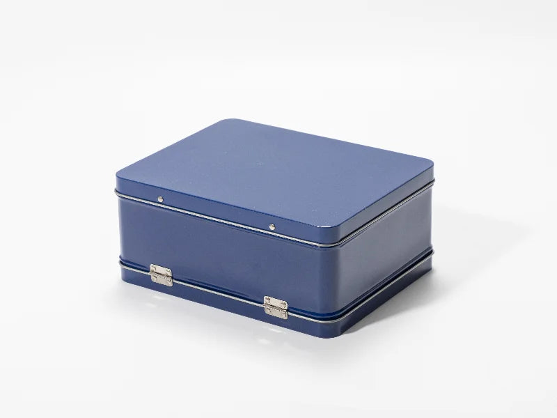 Sublimation Blanks Metal Lunch Box (Blue, 22*17.5*9.6cm)