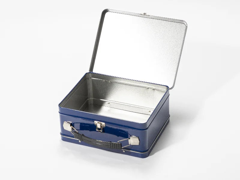 Sublimation Blanks Metal Lunch Box (Blue, 22*17.5*9.6cm)