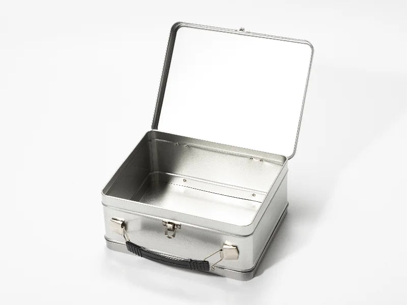 Sublimation Blanks Metal Lunch Box (Silver, 22*17.5*9.6cm)