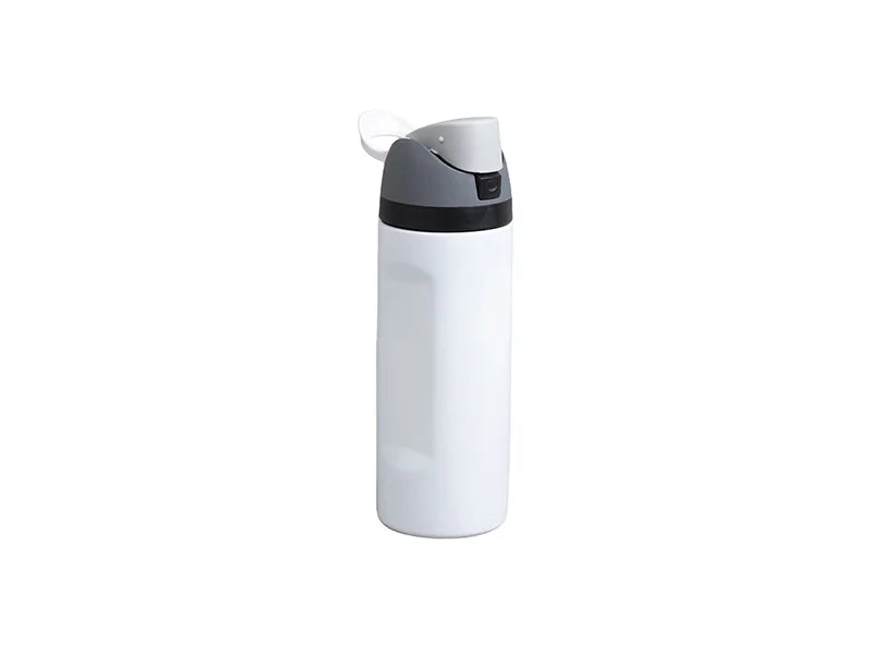 Engraving Blanks 16oz/500ml Powder Coated Stainless Steel Water Bottle with Flip One Touch Portable Lid