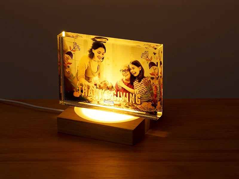 Sublimation Blank LED Light Base with Glass Sheet (Square)