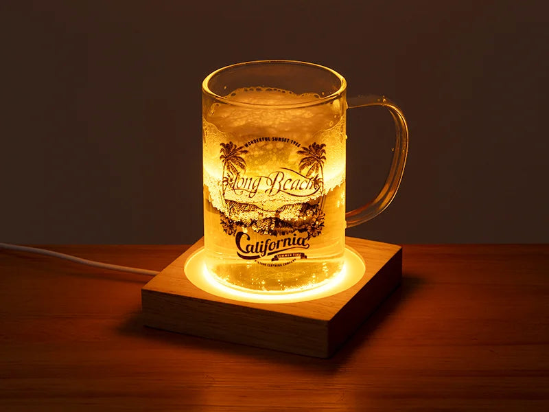 Sublimation Blank LED Light Base with Glass Sheet (Square)