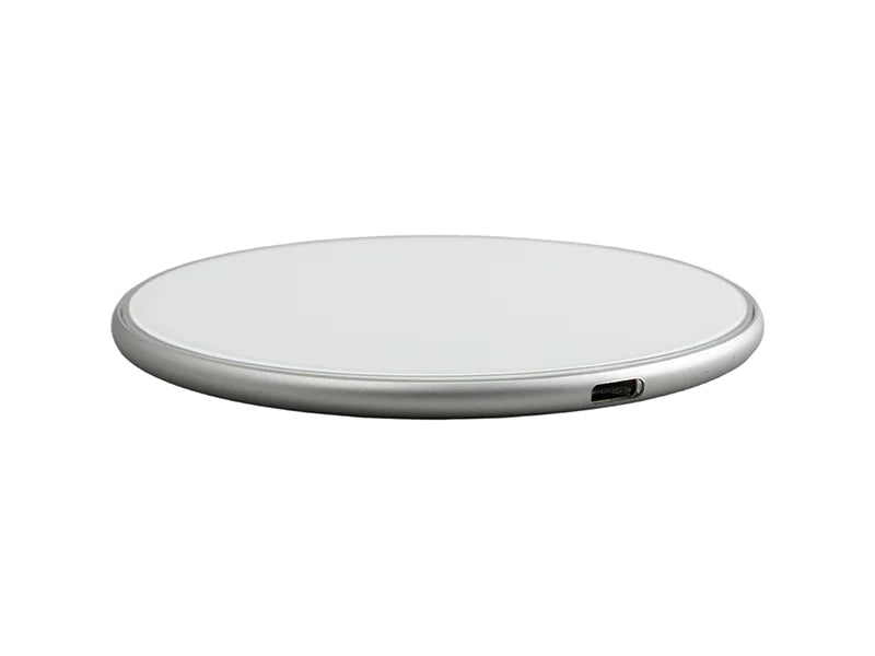 Sublimation  Silver Round Wireless Charger