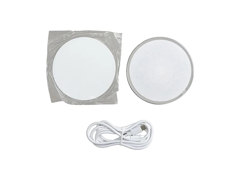 Sublimation  Silver Round Wireless Charger