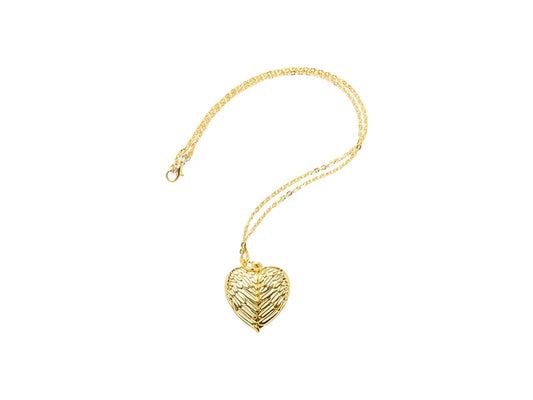Sublimation Heart Angel Wings Necklace (Gold)