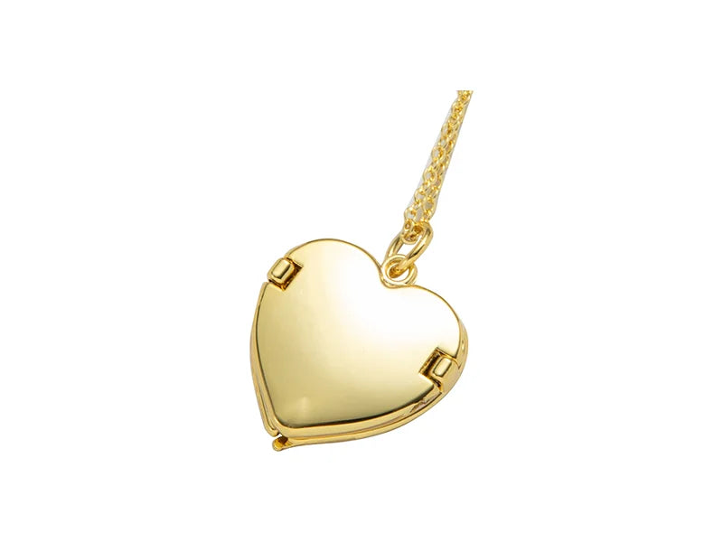 Sublimation Heart Angel Wings Necklace (Gold)