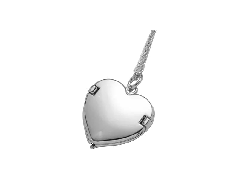 Sublimation Heart Angel Wings Necklace (Silver)