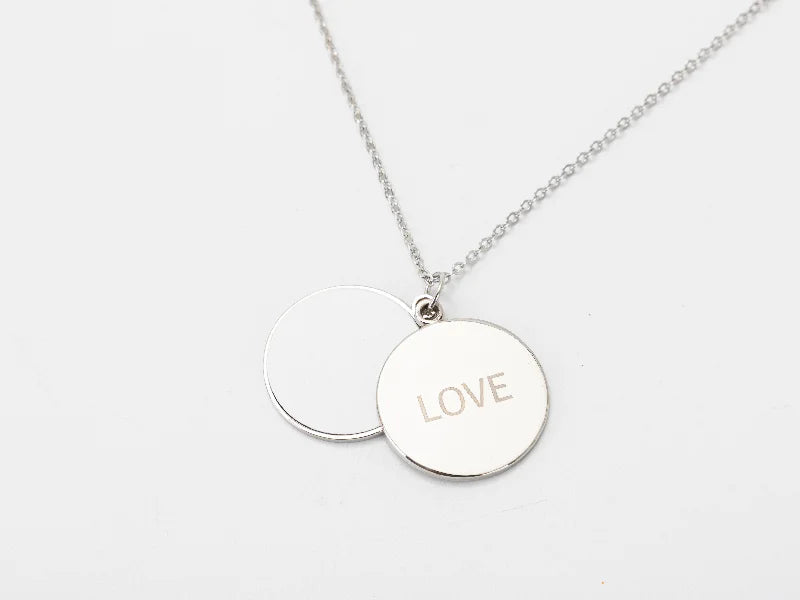 Sublimation Blanks Round Shape Love Sliding Locket