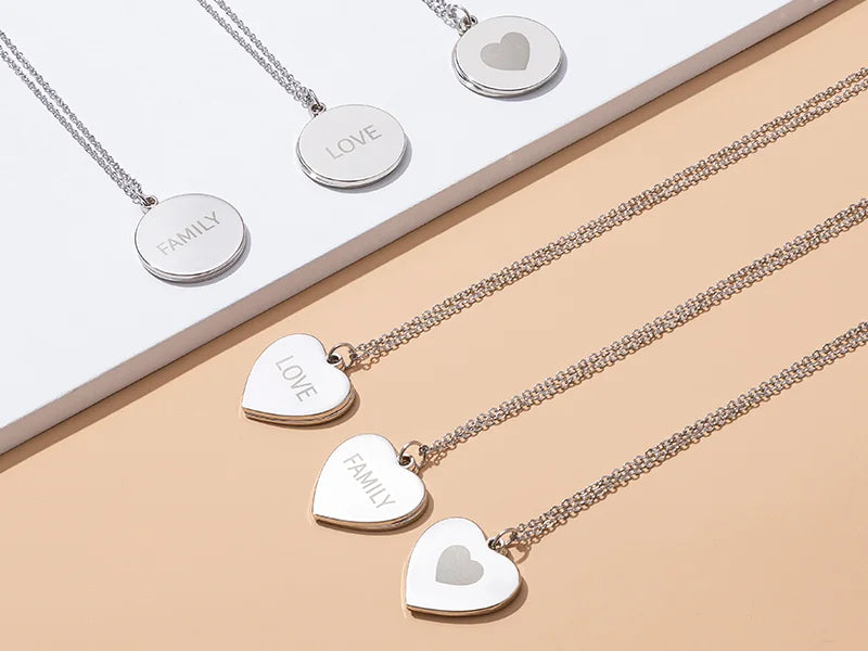 Sublimation Blanks Heart Shape Family Sliding Locket