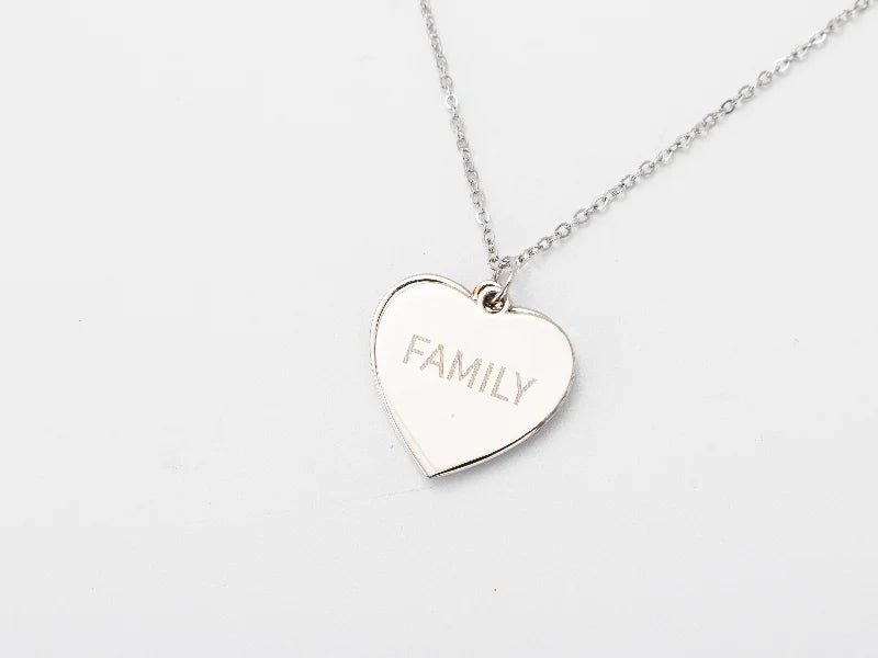 Sublimation Blanks Heart Shape Family Sliding Locket