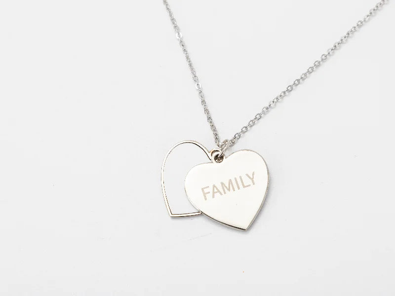 Sublimation Blanks Heart Shape Family Sliding Locket