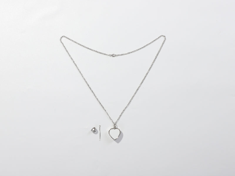 Sublimation Blanks Heart Shape Keepsakes Necklace