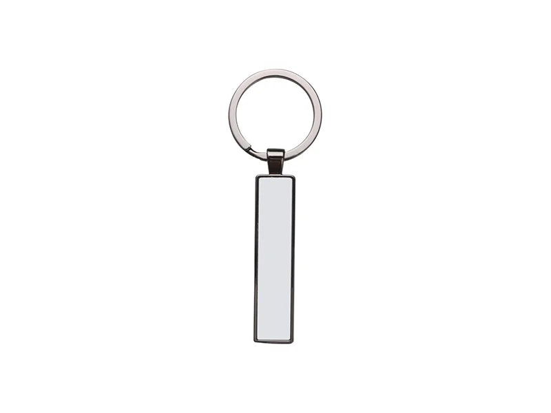 Sublimation Blanks Double Sided Aluminium insert Key Chain 1.3x6.3cm-Black
