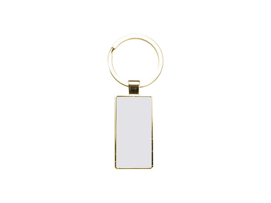 Sublimation Blanks Double Sided Aluminium insert Key Chain 2.2*5.1cm-Gold