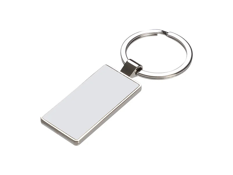 Sublimation Blanks Double Sided Aluminium insert Key Chain 2.2*5.1cm-Silver