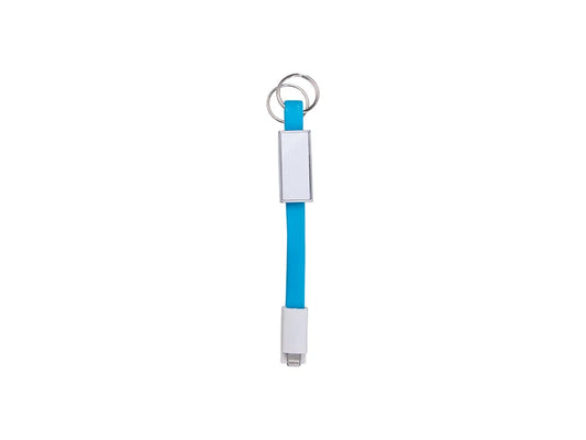 Sublimation Portable Data Cable Keychain (Small, Blue)