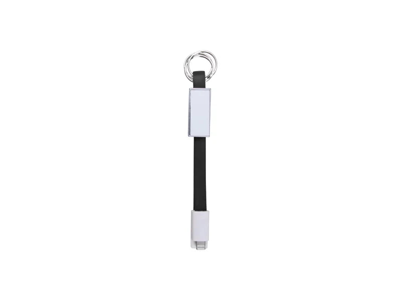 Sublimation Portable Data Cable Keychain(Small,Black)