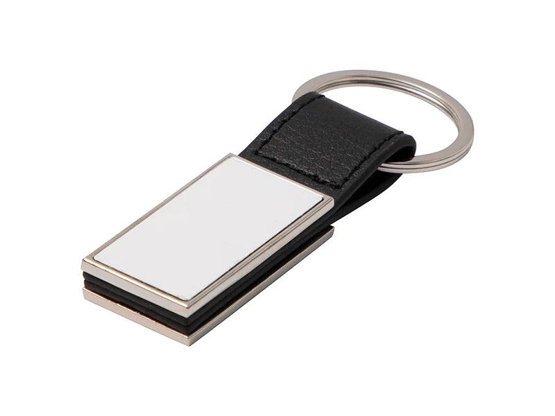 Sublimation PU Strap Keychain w/ 2 Inserts (Rectangle, 2.2*6.5cm)