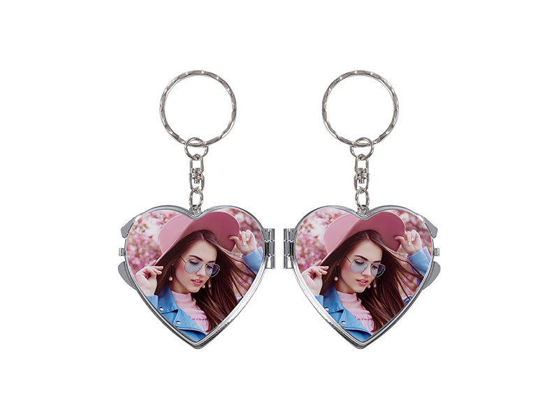 Sublimation Keychain Mirror(Heart)