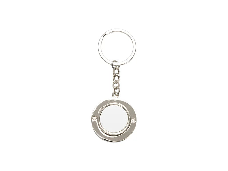 Sublimation Blank Metal Rotatable Keychain（Round）