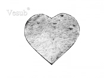 Flip Sequins Adhesive (Heart, Silver W/ White)