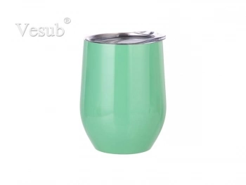 12oz Stainless Steel Stemless Wine Cup (Light Green)