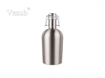 64oz/2000ml Sublimation Growler (Silver)