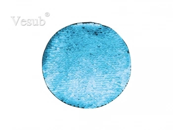 Flip Sequins Adhesive (Round, Light Blue W/ White)